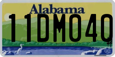 AL license plate 11DM040