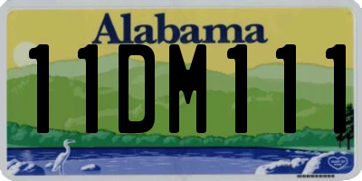 AL license plate 11DM111