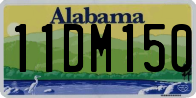 AL license plate 11DM150