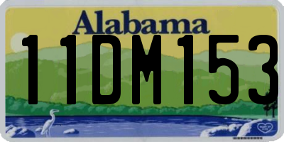 AL license plate 11DM153