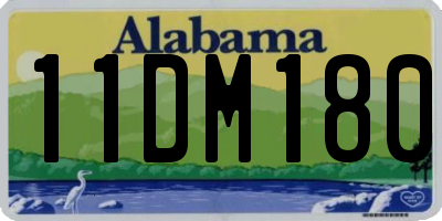 AL license plate 11DM180