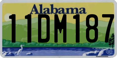 AL license plate 11DM187