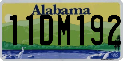 AL license plate 11DM192