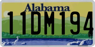 AL license plate 11DM194