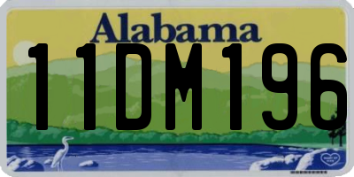 AL license plate 11DM196