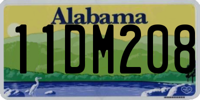 AL license plate 11DM208