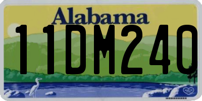 AL license plate 11DM240