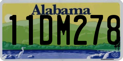 AL license plate 11DM278