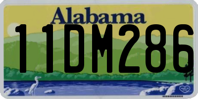 AL license plate 11DM286