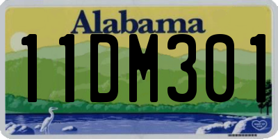 AL license plate 11DM301