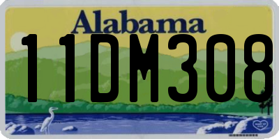 AL license plate 11DM308