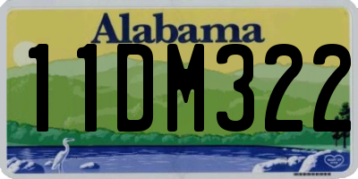 AL license plate 11DM322