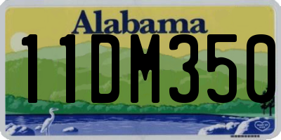 AL license plate 11DM350