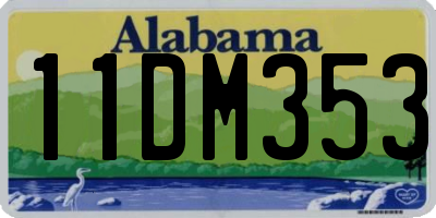 AL license plate 11DM353