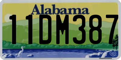 AL license plate 11DM387