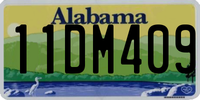 AL license plate 11DM409