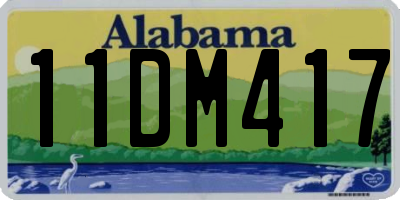 AL license plate 11DM417