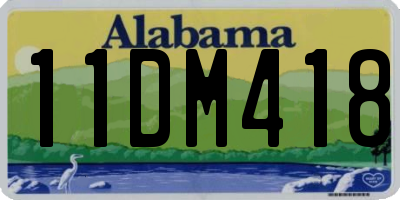 AL license plate 11DM418