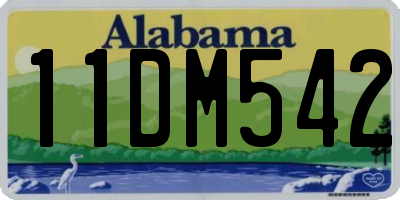 AL license plate 11DM542