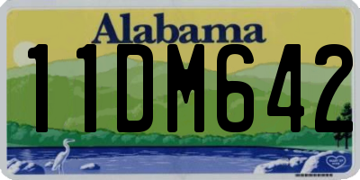 AL license plate 11DM642
