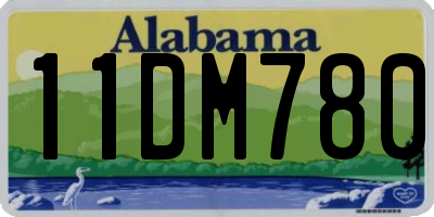 AL license plate 11DM780