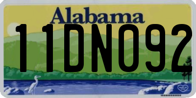 AL license plate 11DN092