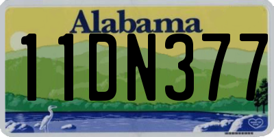 AL license plate 11DN377