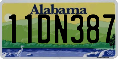 AL license plate 11DN387