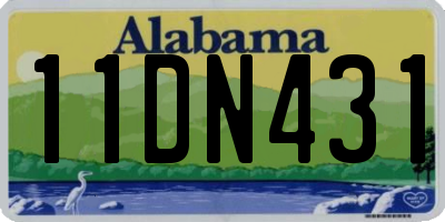 AL license plate 11DN431