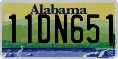AL license plate 11DN651
