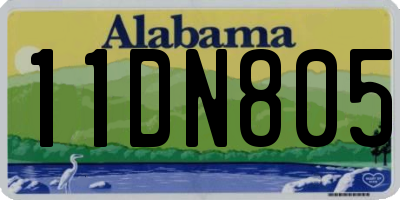 AL license plate 11DN805