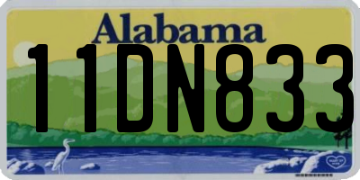 AL license plate 11DN833