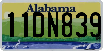 AL license plate 11DN839