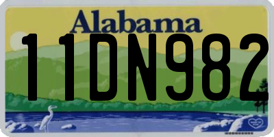 AL license plate 11DN982