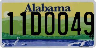 AL license plate 11DO049