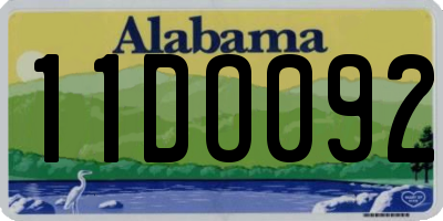 AL license plate 11DO092