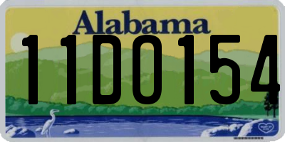 AL license plate 11DO154
