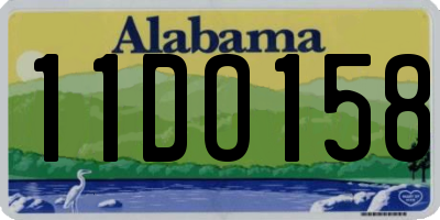 AL license plate 11DO158