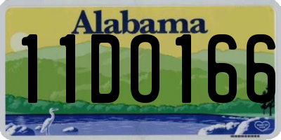 AL license plate 11DO166