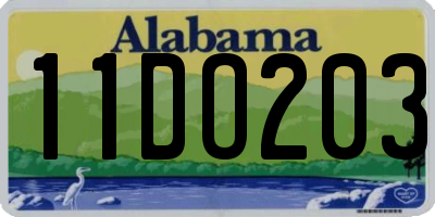 AL license plate 11DO203