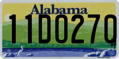 AL license plate 11DO270