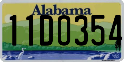 AL license plate 11DO354