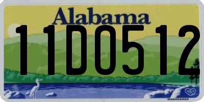 AL license plate 11DO512