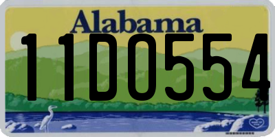 AL license plate 11DO554