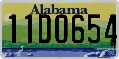 AL license plate 11DO654