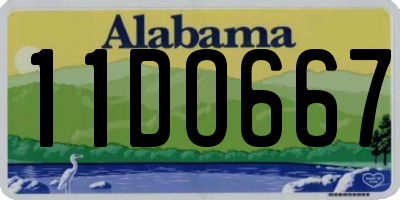 AL license plate 11DO667