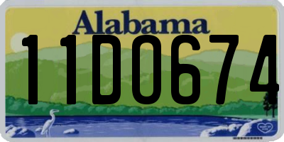 AL license plate 11DO674