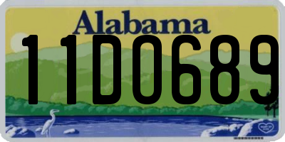 AL license plate 11DO689