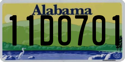 AL license plate 11DO701