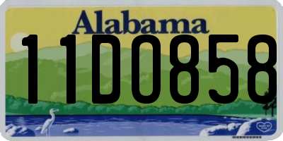 AL license plate 11DO858